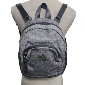 Adidas Heathered Gray Mini Backpack Unisex Like New